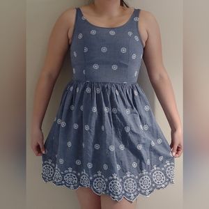 Denim applique dress size medium